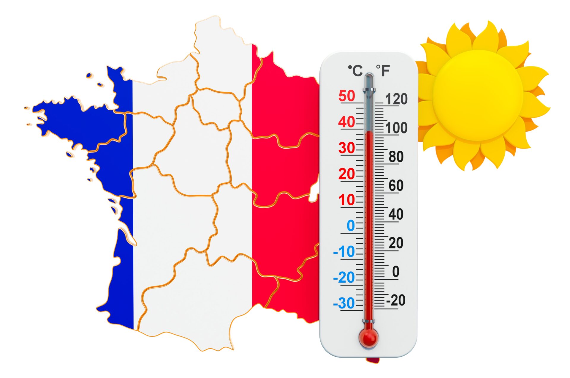 Heat in France concept
